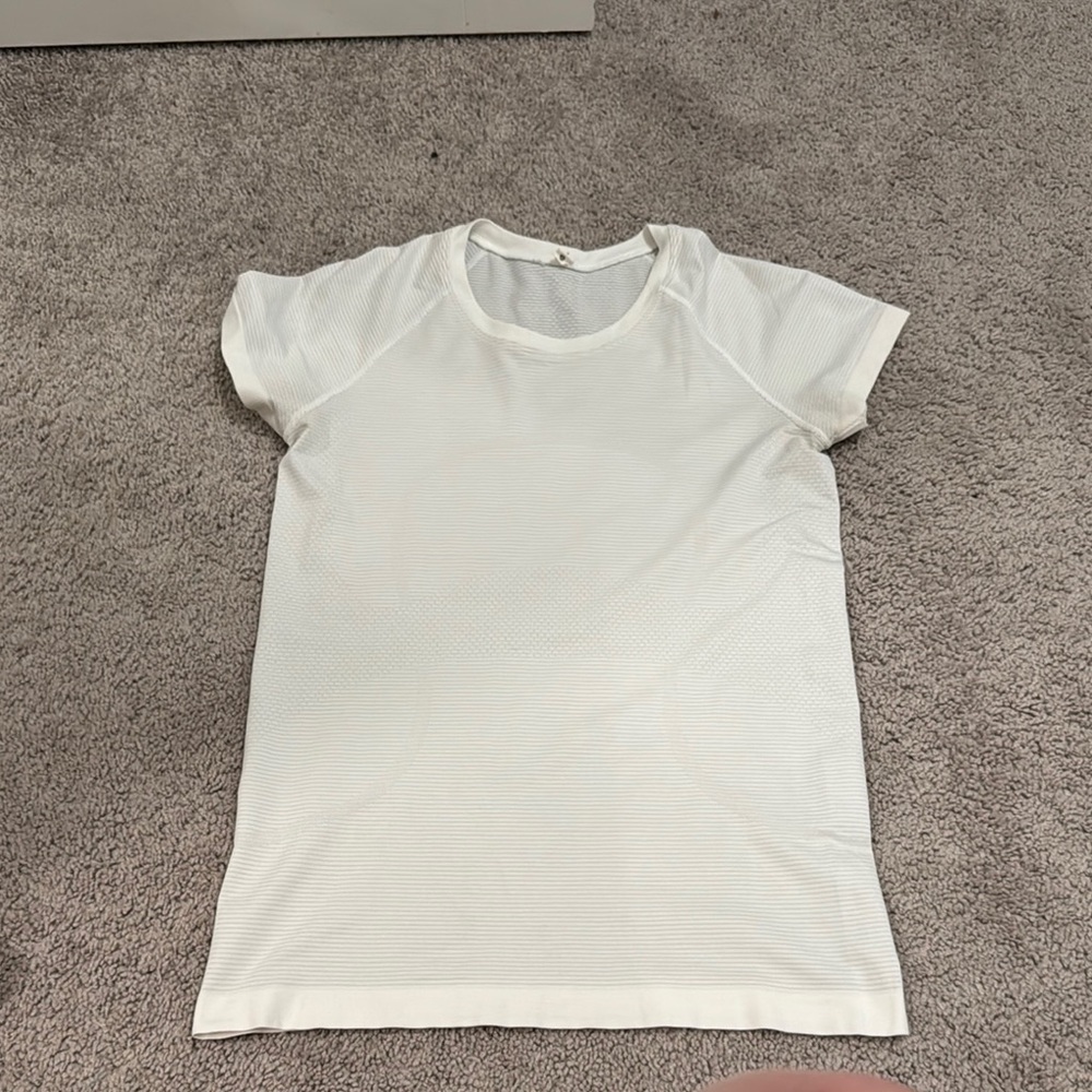 White lululemon shirt size 8